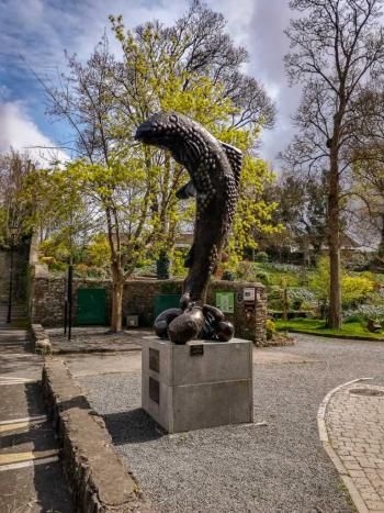 Cahir Castle Ireland fish statue